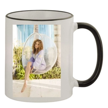 Shakira 11oz Colored Rim & Handle Mug