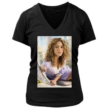 Shakira Women's Deep V-Neck TShirt