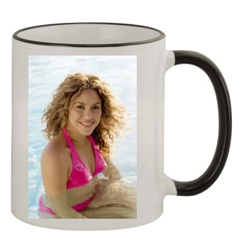 Shakira 11oz Colored Rim & Handle Mug