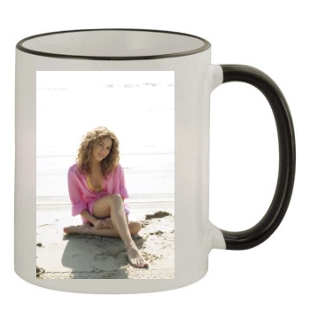 Shakira 11oz Colored Rim & Handle Mug