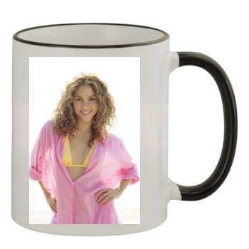 Shakira 11oz Colored Rim & Handle Mug