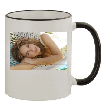 Shakira 11oz Colored Rim & Handle Mug