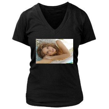 Shakira Women's Deep V-Neck TShirt