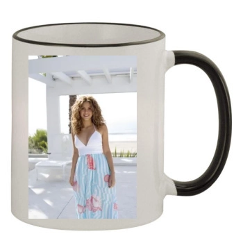 Shakira 11oz Colored Rim & Handle Mug