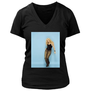 Shakira Women's Deep V-Neck TShirt