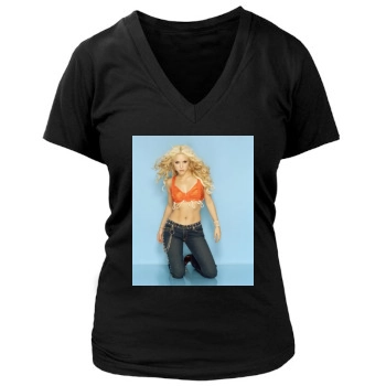 Shakira Women's Deep V-Neck TShirt