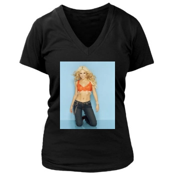 Shakira Women's Deep V-Neck TShirt