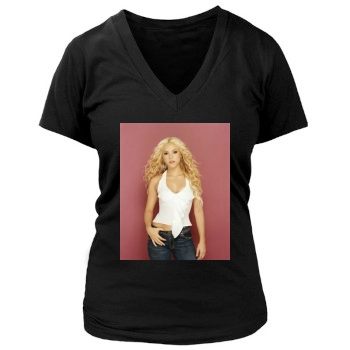 Shakira Women's Deep V-Neck TShirt