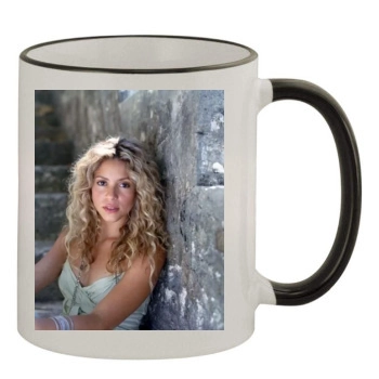 Shakira 11oz Colored Rim & Handle Mug