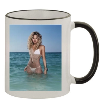 Shakira 11oz Colored Rim & Handle Mug