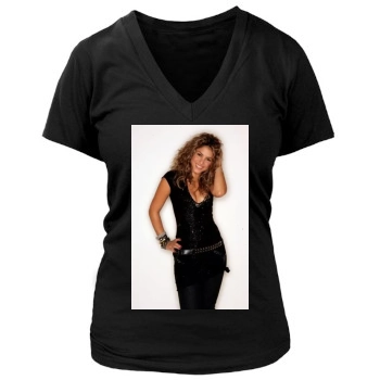 Shakira Women's Deep V-Neck TShirt