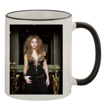 Shakira 11oz Colored Rim & Handle Mug