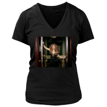 Shakira Women's Deep V-Neck TShirt