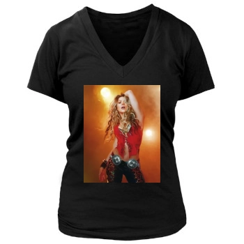 Shakira Women's Deep V-Neck TShirt