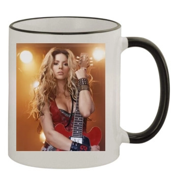 Shakira 11oz Colored Rim & Handle Mug