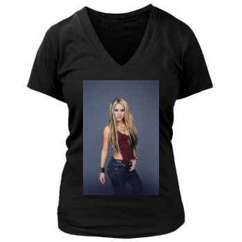 Shakira Women's Deep V-Neck TShirt