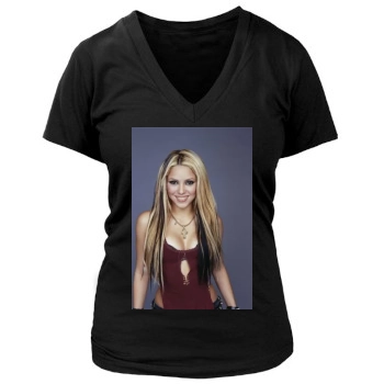 Shakira Women's Deep V-Neck TShirt