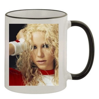 Shakira 11oz Colored Rim & Handle Mug