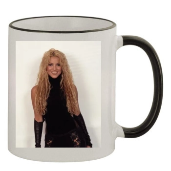 Shakira 11oz Colored Rim & Handle Mug