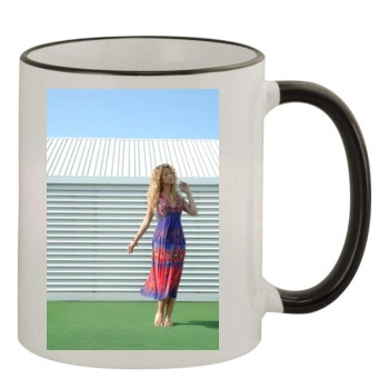 Shakira 11oz Colored Rim & Handle Mug