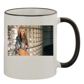 Shakira 11oz Colored Rim & Handle Mug