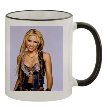 Shakira 11oz Colored Rim & Handle Mug