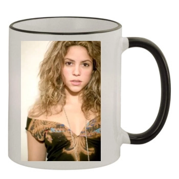 Shakira 11oz Colored Rim & Handle Mug