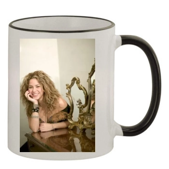 Shakira 11oz Colored Rim & Handle Mug