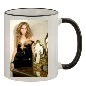 Shakira 11oz Colored Rim & Handle Mug