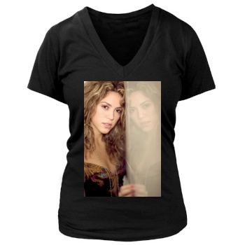 Shakira Women's Deep V-Neck TShirt