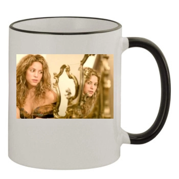 Shakira 11oz Colored Rim & Handle Mug