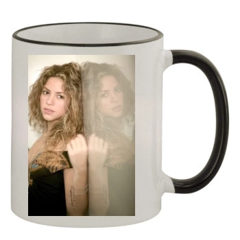 Shakira 11oz Colored Rim & Handle Mug