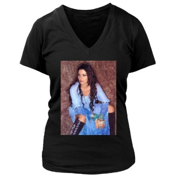 Shania Twain Women's Deep V-Neck TShirt