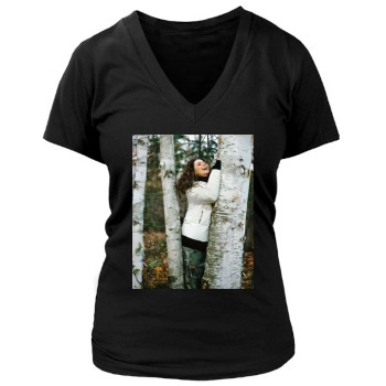 Shania Twain Women's Deep V-Neck TShirt