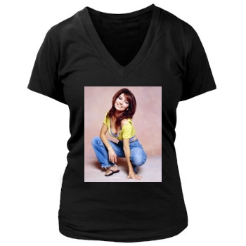 Shania Twain Women's Deep V-Neck TShirt