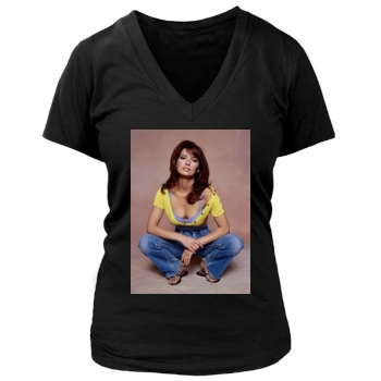 Shania Twain Women's Deep V-Neck TShirt