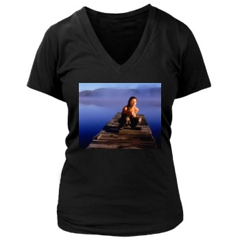 Shania Twain Women's Deep V-Neck TShirt