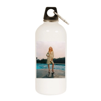 Sarah Wynter White Water Bottle With Carabiner