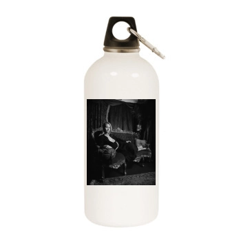 Sarah Wynter White Water Bottle With Carabiner