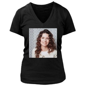 Shania Twain Women's Deep V-Neck TShirt