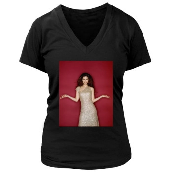 Shania Twain Women's Deep V-Neck TShirt