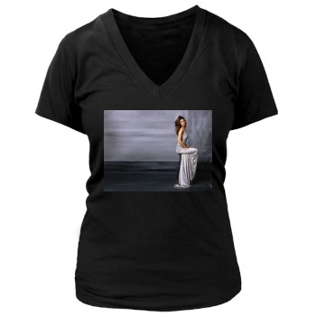 Shania Twain Women's Deep V-Neck TShirt