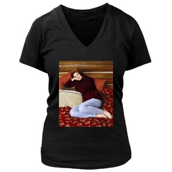 Shania Twain Women's Deep V-Neck TShirt