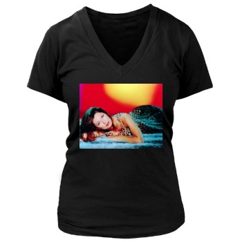 Shania Twain Women's Deep V-Neck TShirt