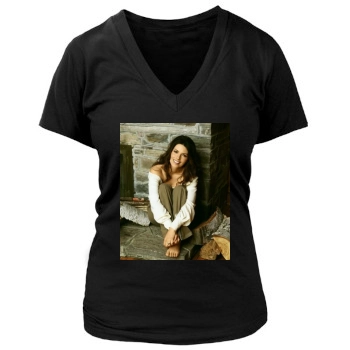 Shania Twain Women's Deep V-Neck TShirt