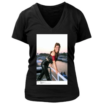 Shania Twain Women's Deep V-Neck TShirt