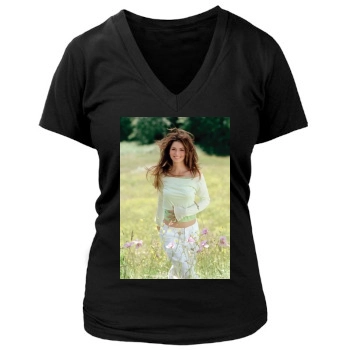 Shania Twain Women's Deep V-Neck TShirt