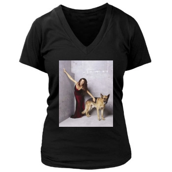 Shania Twain Women's Deep V-Neck TShirt