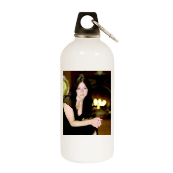 Shannen Doherty White Water Bottle With Carabiner