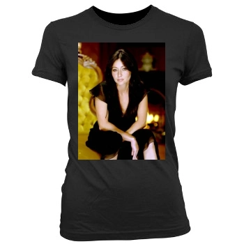 Shannen Doherty Women's Junior Cut Crewneck T-Shirt